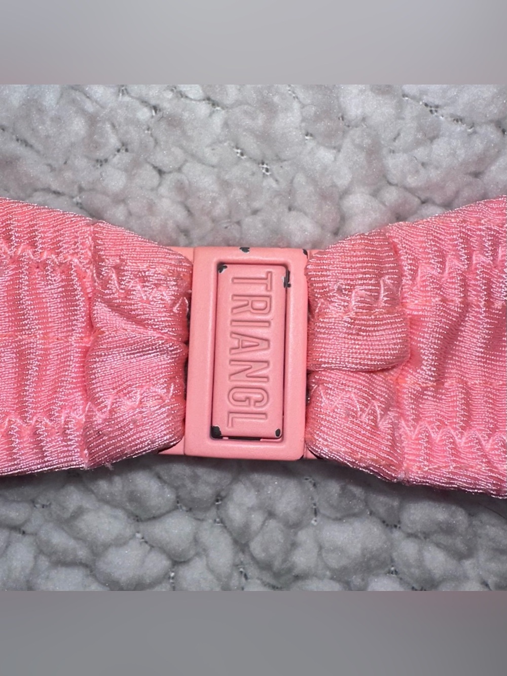 TRIANGL bikini set peach pink crinkle texture cheeky cut adjustable straps S - Picture 6 of 13